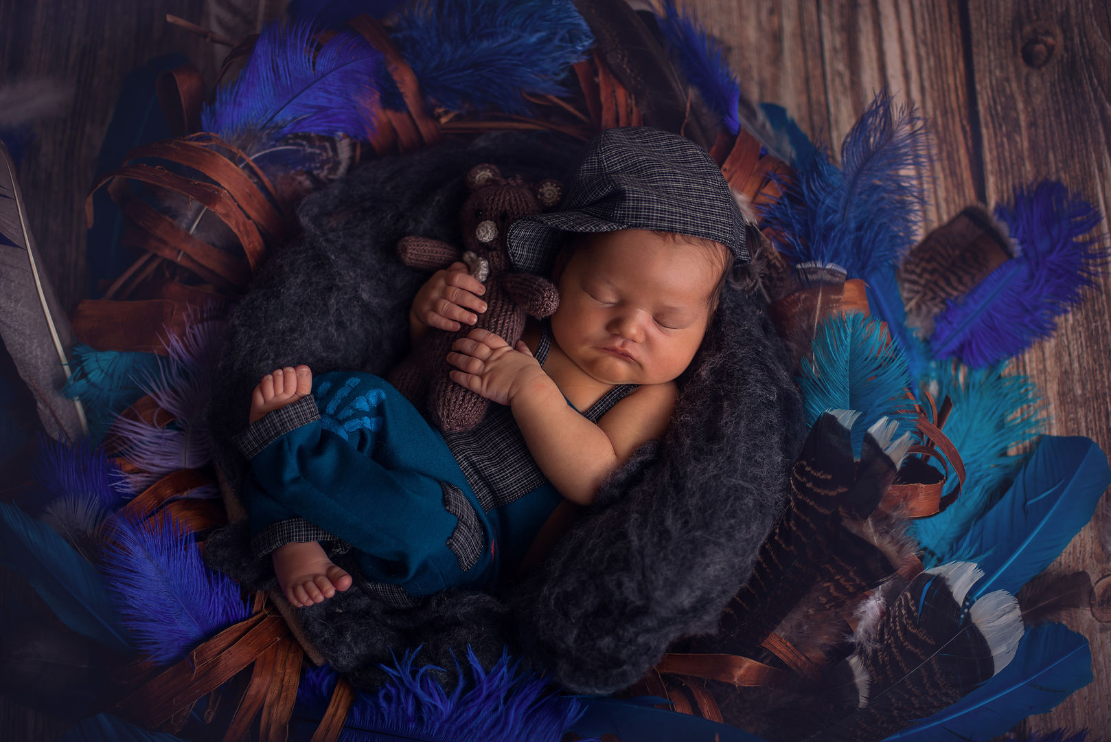 Styled newborn baby portrait - classic photography Los Angeles