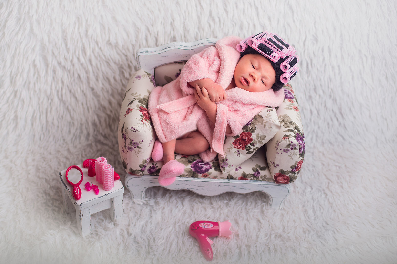 Styled newborn baby portrait - classic newborn photography