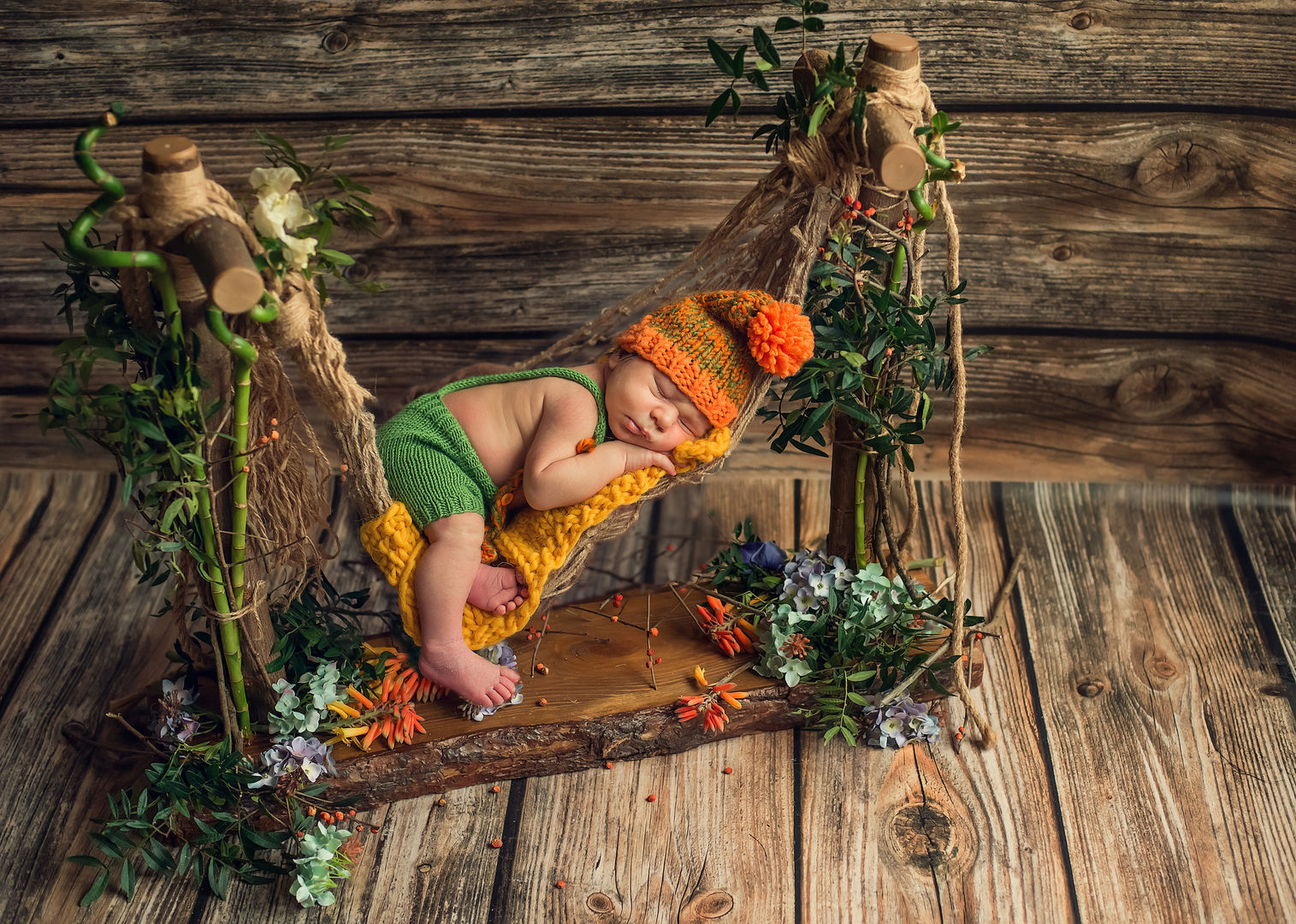 Posed newborn portrait - artistic baby photography Los Angeles