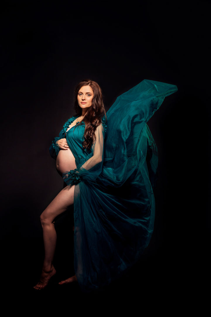 Elegant maternity portrait with artistic vision
