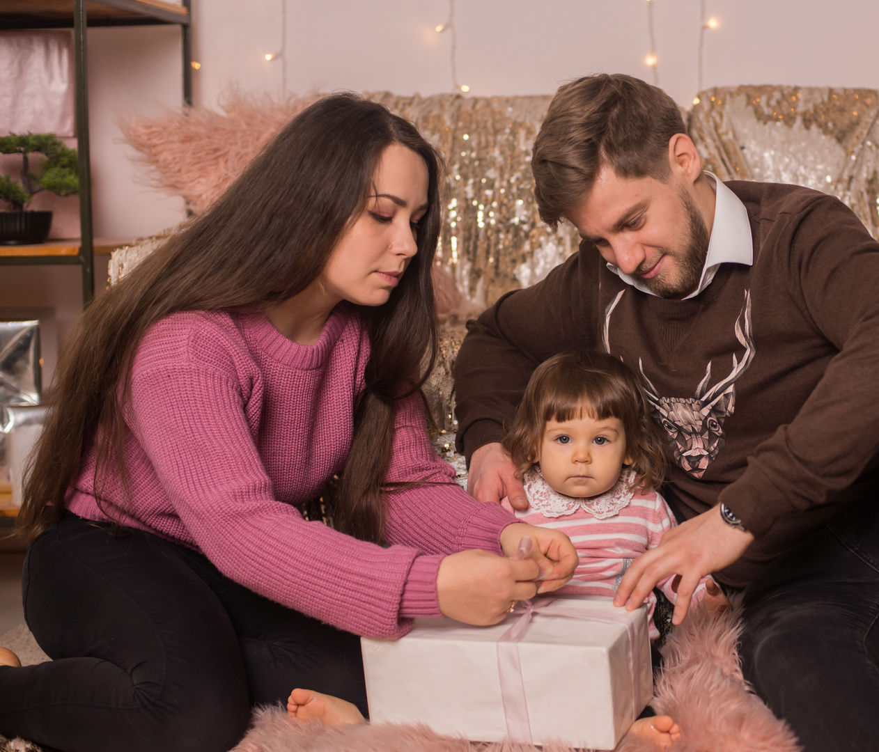 Holiday family moment