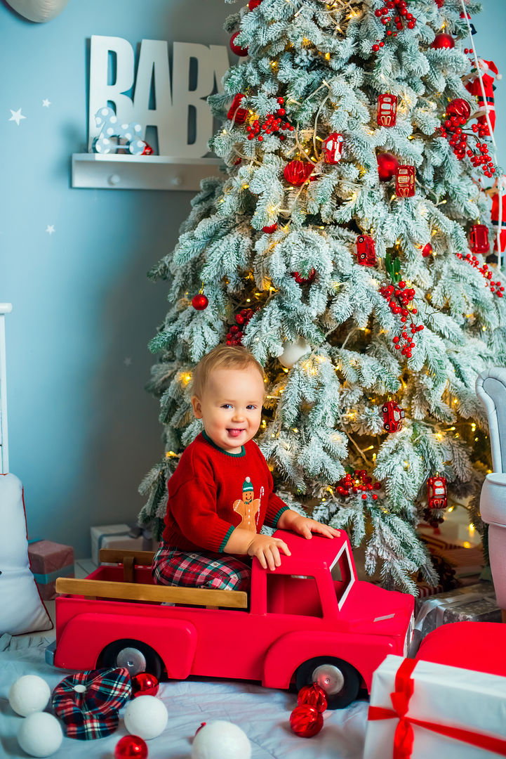 Festive family portrait