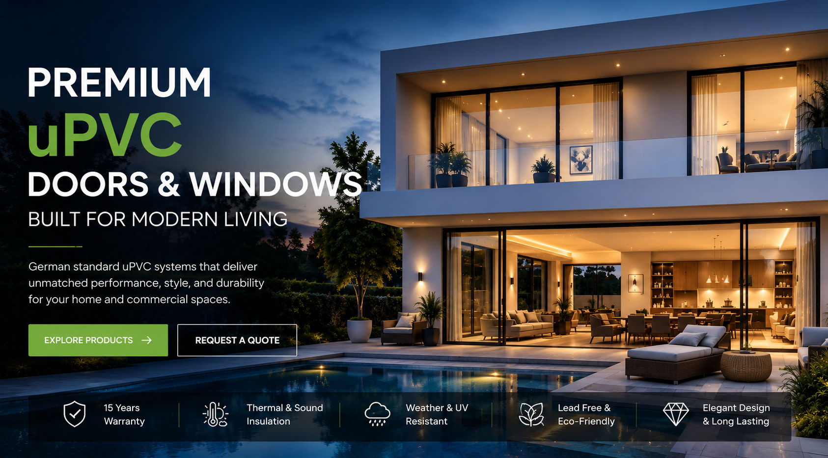 Premium uPVC Doors & Windows Built for Modern Living