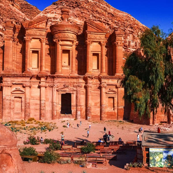 Petra in autobus " giordania "