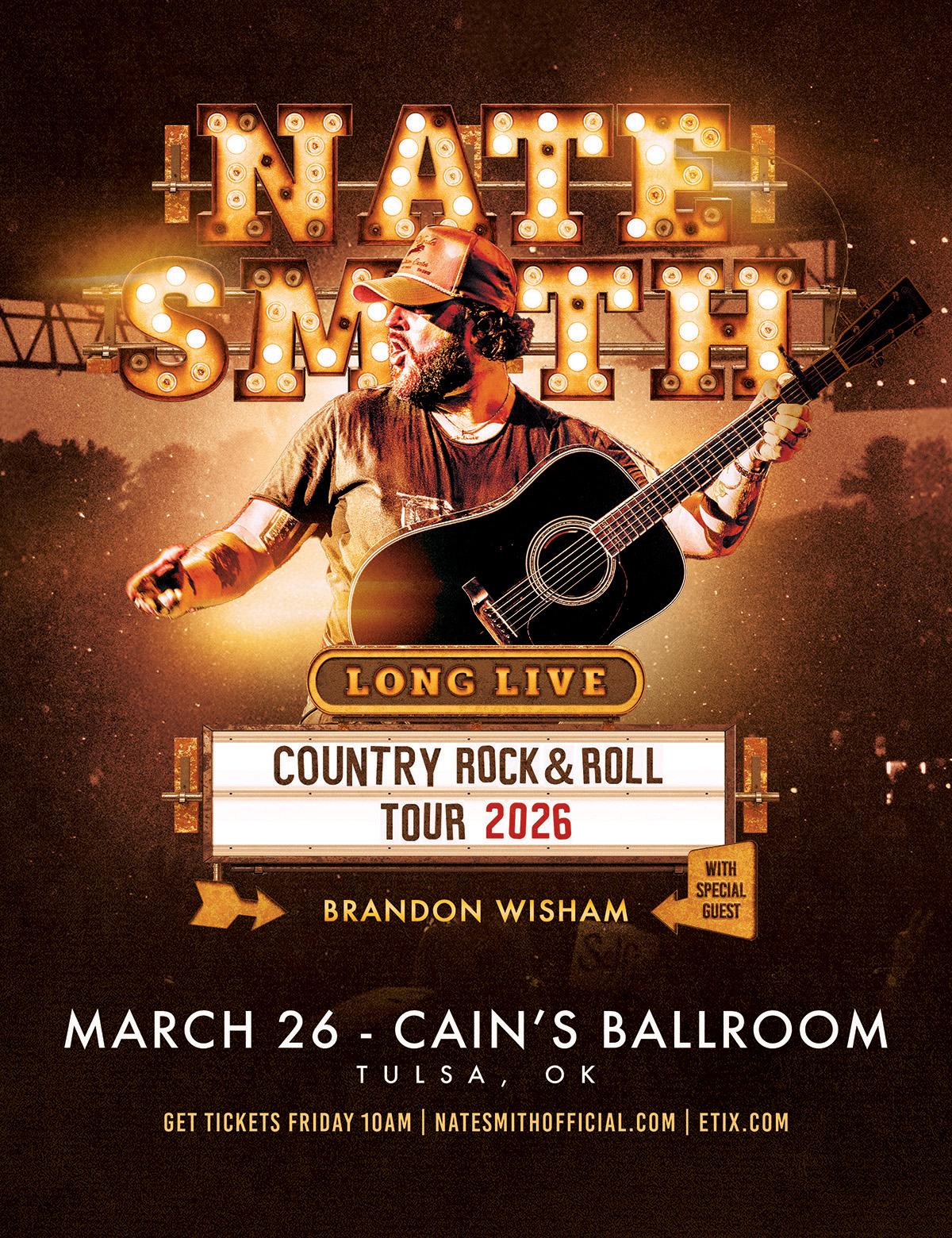 Nate Smith Long Live Country Rock And Roll Tour