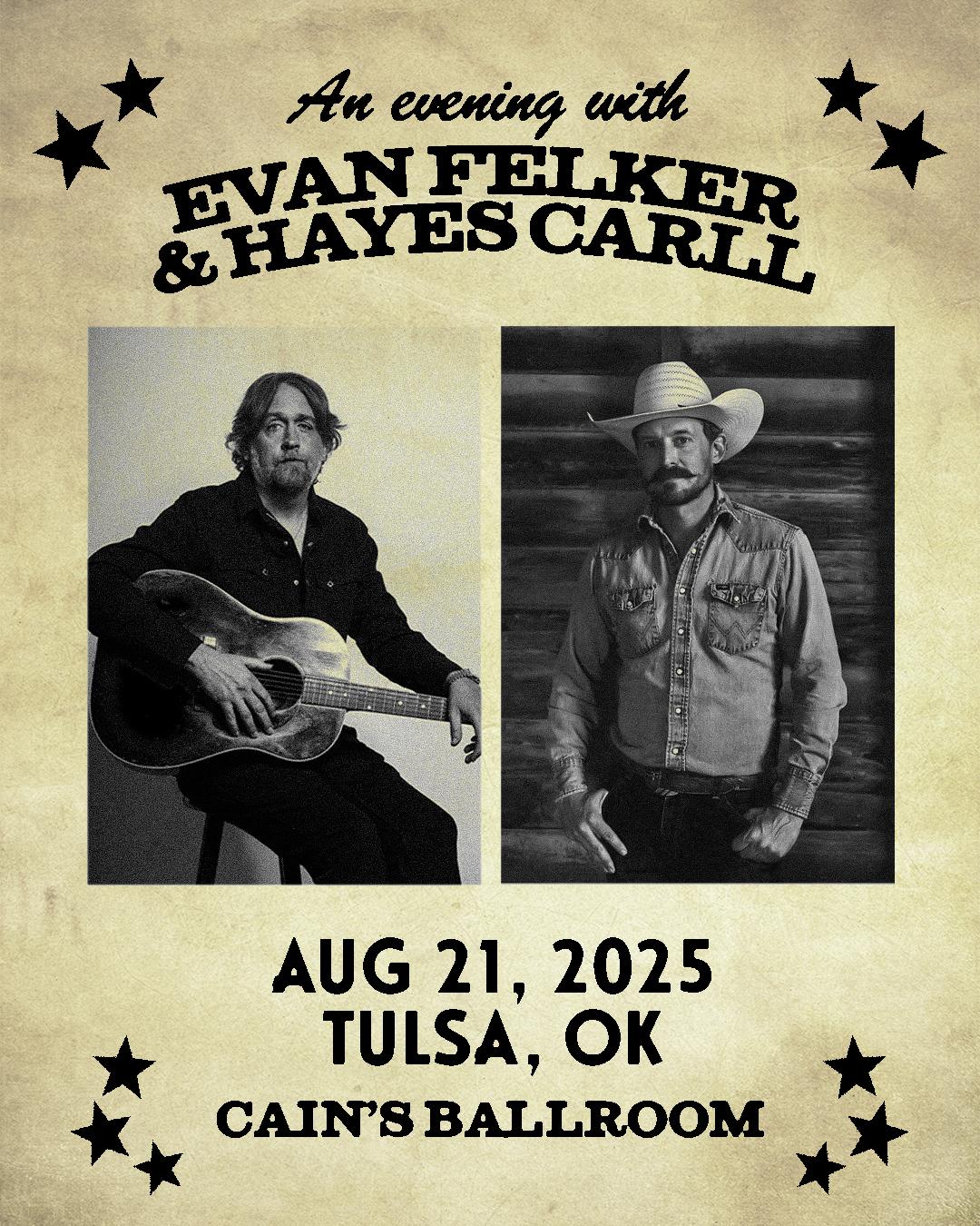 An Evening with Evan Felker and Hayes Carll