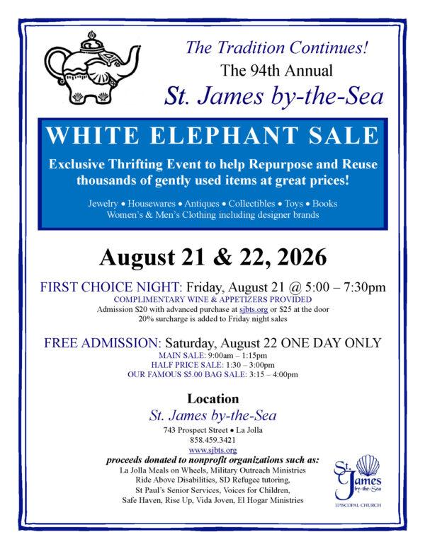 The 94th Annual White Elephant Sale
