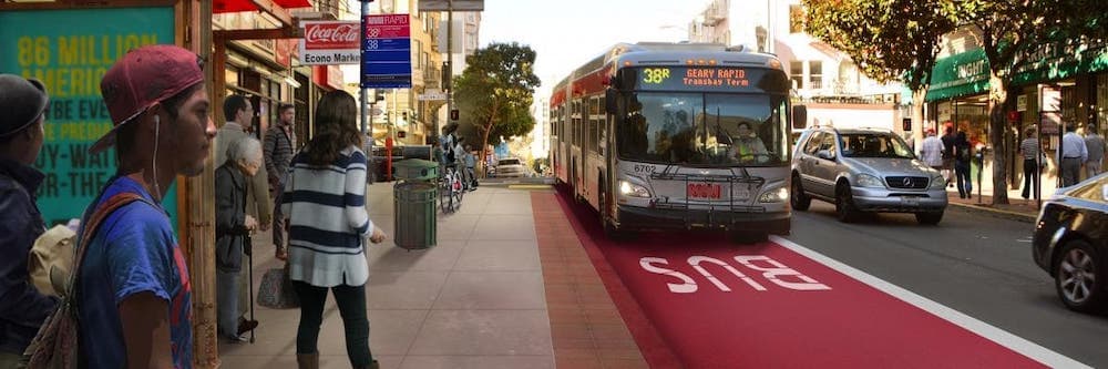 Geary - Van Ness Street Bus Stop