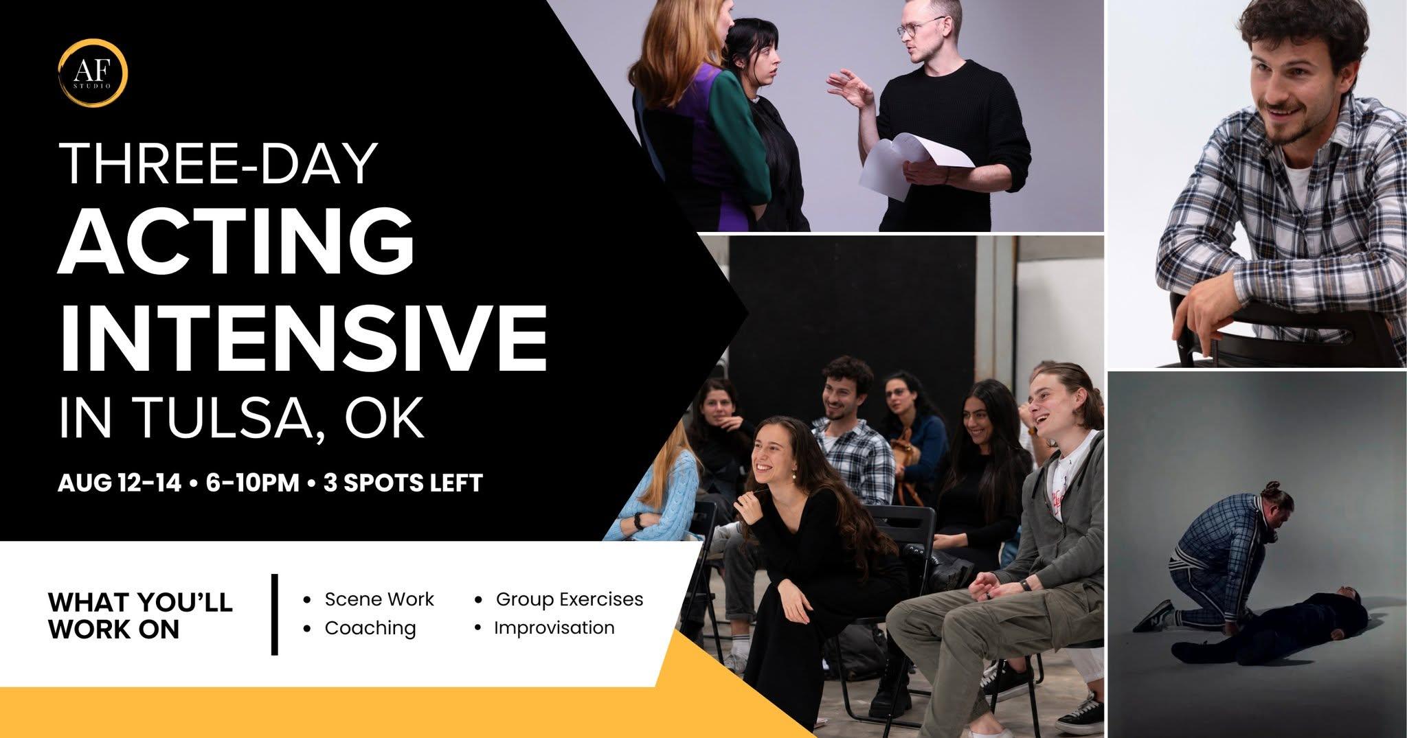 August 12-14, 2026 – 3 Day Acting Intensive Class