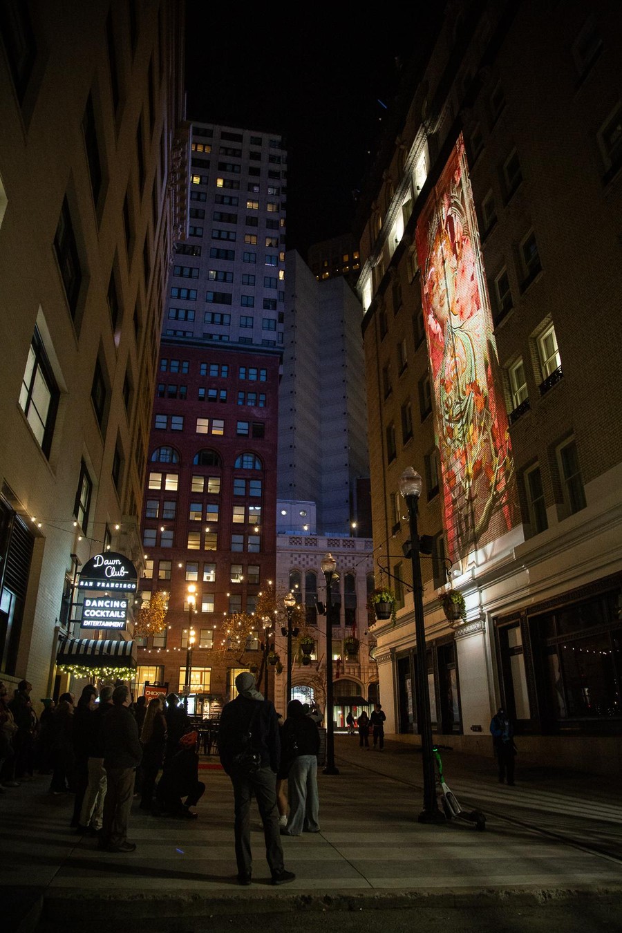Let's Glow SF at Yerba Buena Lane on Market Street