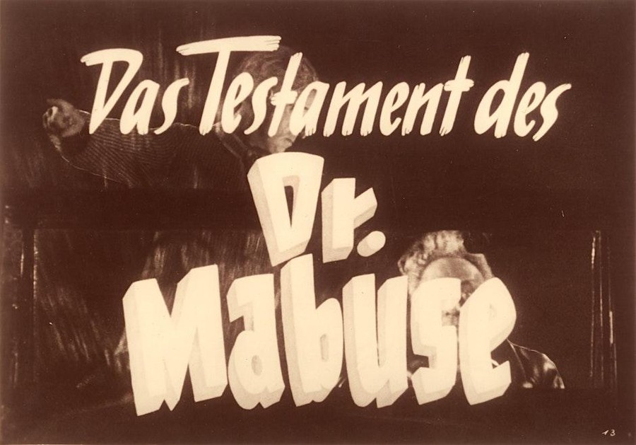 The Testament of Dr. Mabuse (Das Testament des Dr. Mabuse)