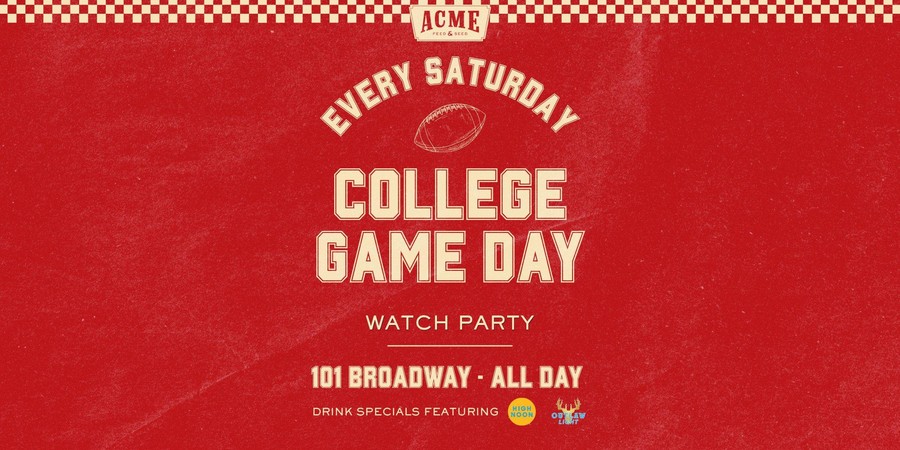College Game Day Watch Party