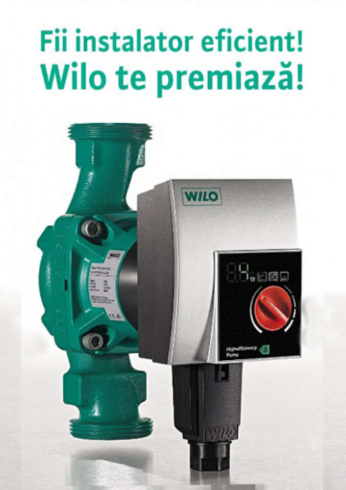 Promotie wilo fii instalator eficient ! wilo te premiaza !