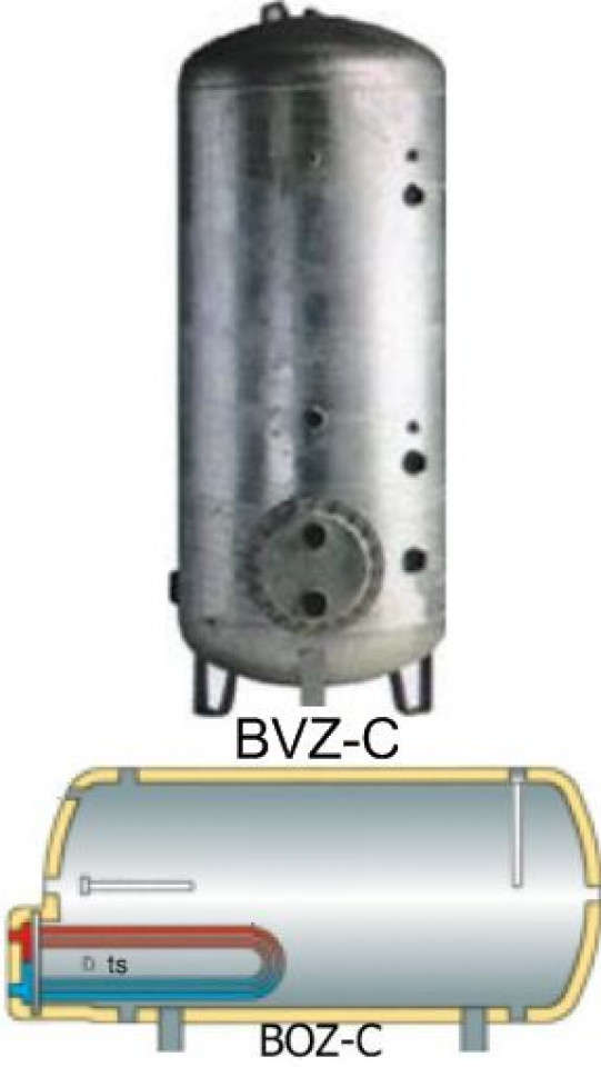 Boiler neizolat cu serpentina bvzz 3000