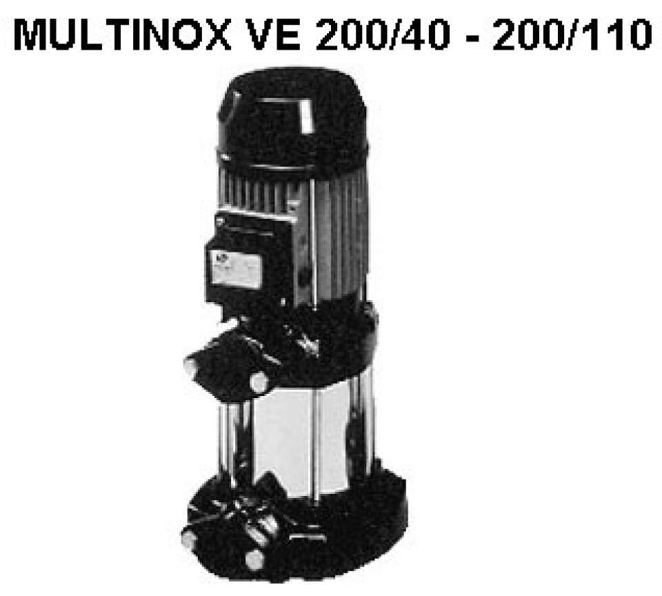 Pompa multietajata verticala multinox-ve 200/140 t