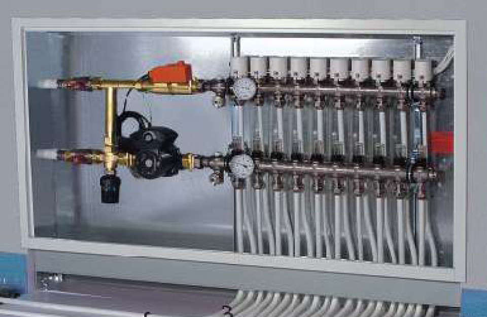 Distribuitoare din inox multidis 1" pt incalzire in pardoseala - 6 circuite