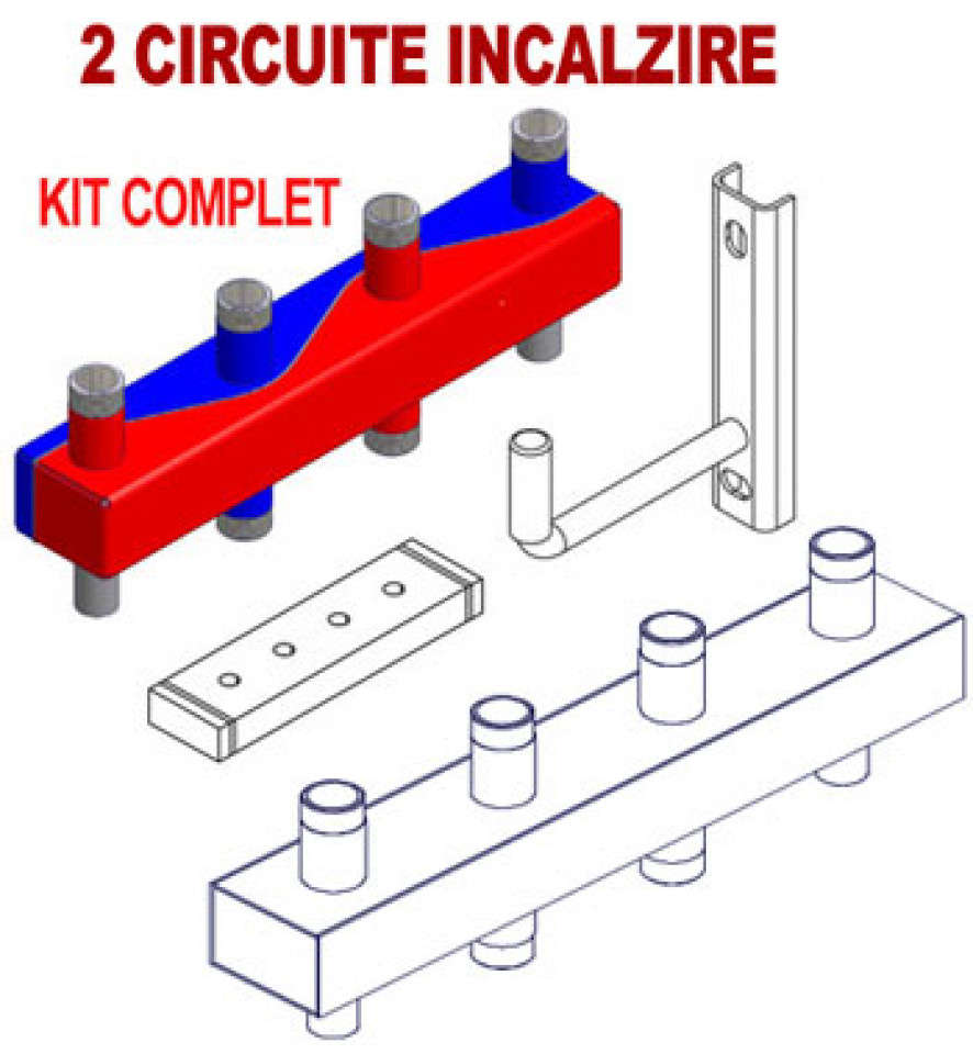 Distribuitor sinus 80/60 - 3 m3/h - 5 circuite de incalzire