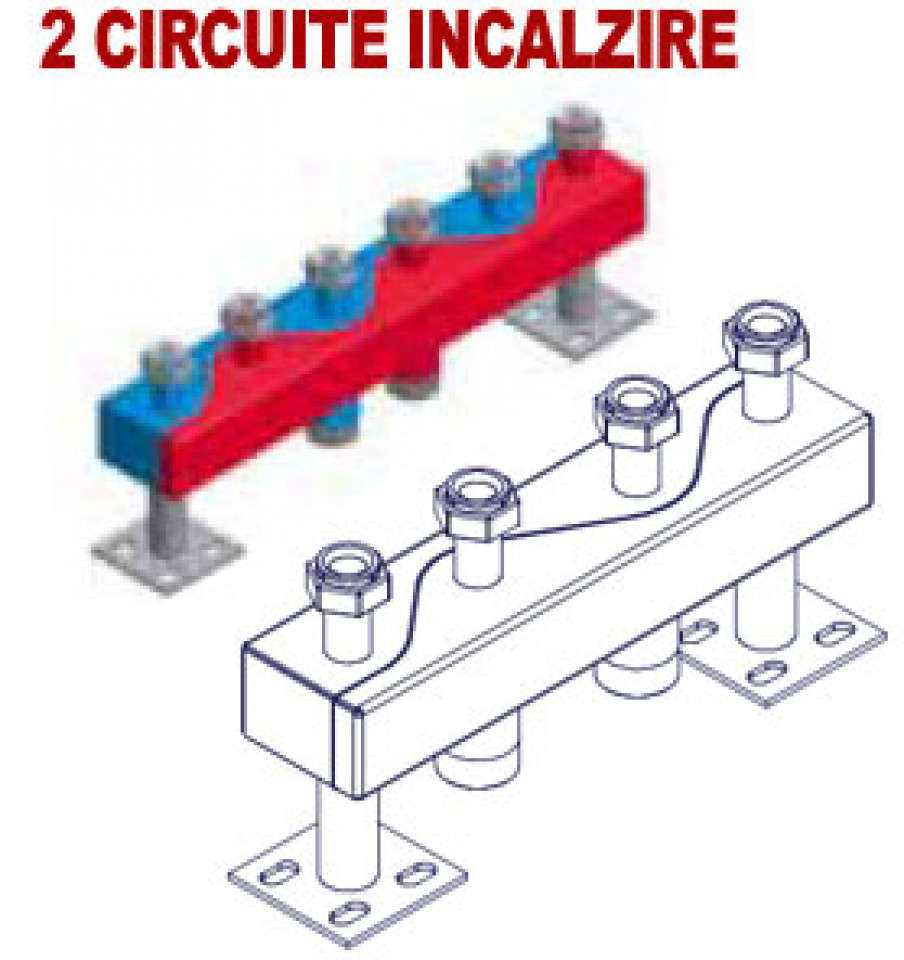 Distribuitor sinusoidal 120/80 - 6.5 m3/h - 5 circuite de incalzire