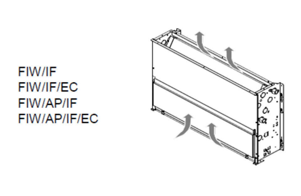 VENTILOCONVECTOR INCASTRAT- VERTICAL - CLINT – FIW/AP / IF 24-1.55KW