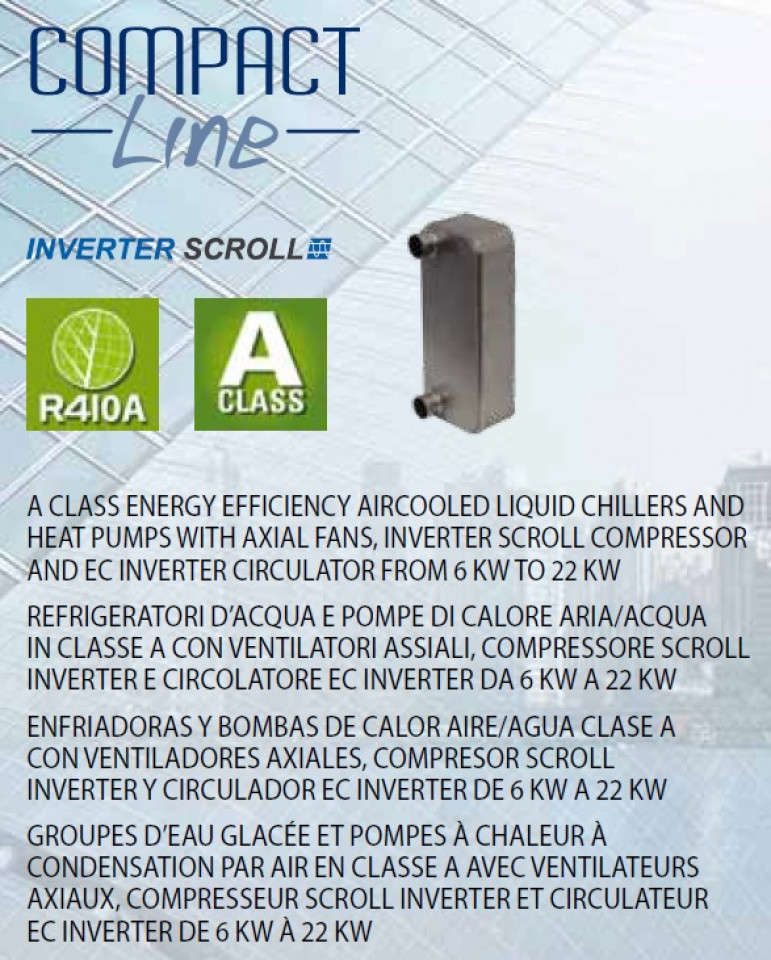 CHILLER COMPACT LINE - INVERTER - CHA/IK/A 41 - 9.3 kW