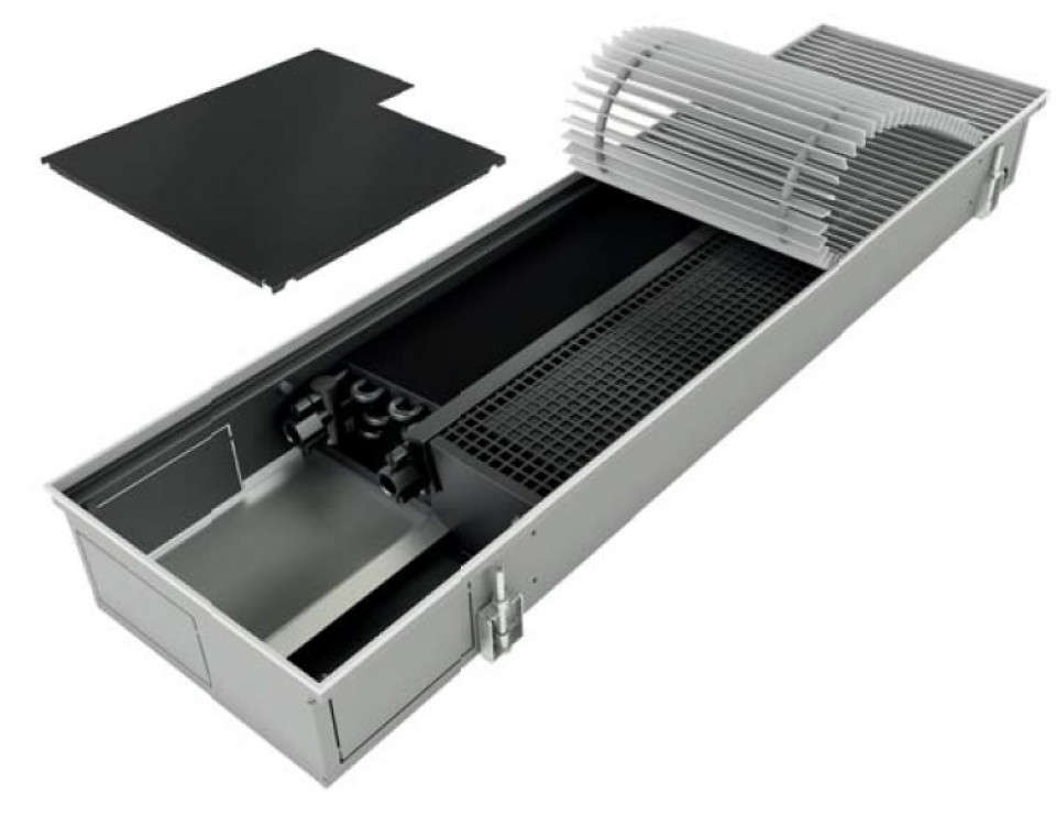 CONVECTOR DE PARDOSEALA ISAN - TERMO - CONVECTIE FORTATA  - INCALZIRE/RACIRE  2 TEVI - FRC 135-325-2000