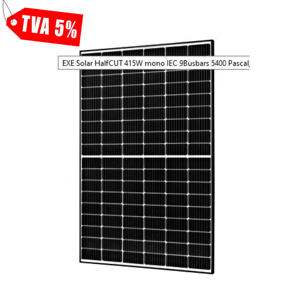 Panou solar fotovoltaic - EXE Solar HalfCUT 415W mono IEC 9Busbars 5400 Pascal, single