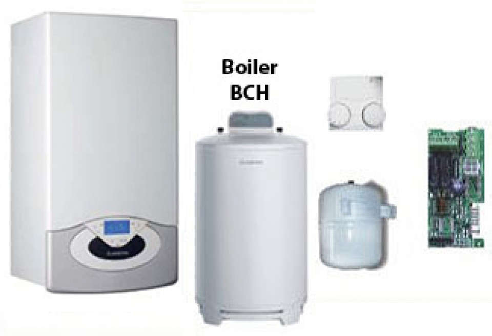 Pachet centrala termica in condensatie ariston genus premium system 35 cu boiler bch 200 l