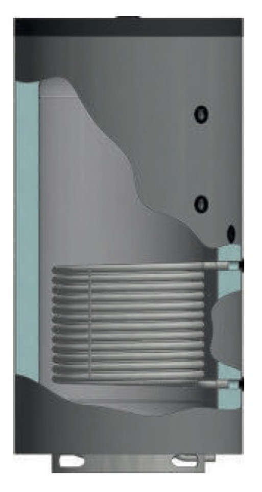 PUFFER - ACUMULATOR APA CALDA IZOLAT CU O SERPENTINA ELBI PPS1 600 - 600 LITRI