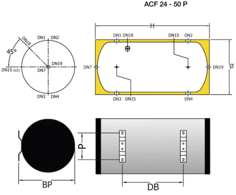 REZERVOR ACUMULARE APA CALDA/RECE - ELBI - ACF 24 P - 24 L