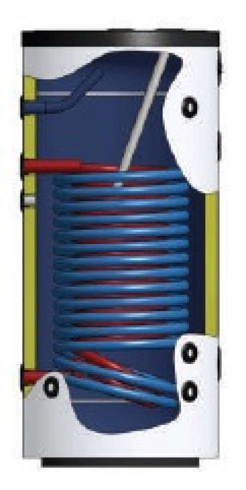 BOILER CU SERPENTINA FIXA PENTRU POMPA DE CALDURA - BSP-P 200 - 200 L