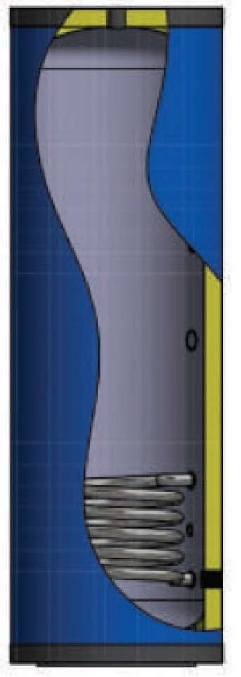 BOILER DIN INOX CU SERPENTINA FIXA  - BXV 400 - 400 L