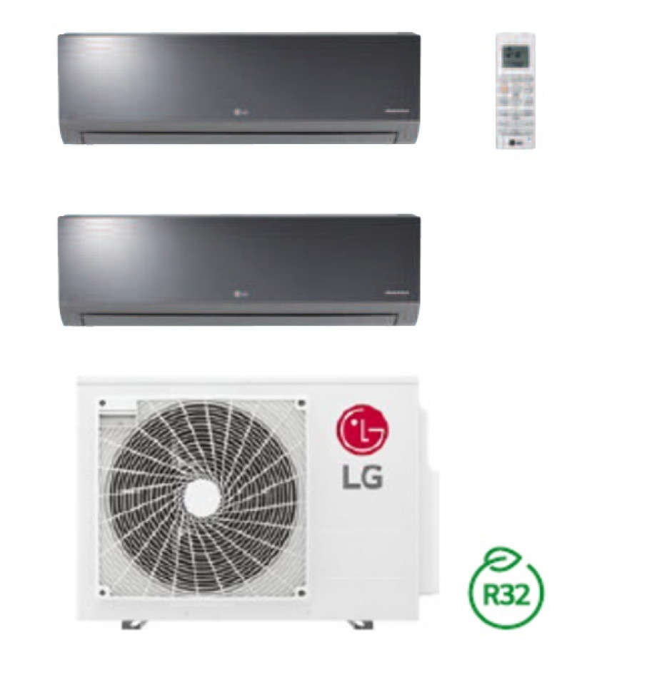 AER CONDITIONAT - MULTI-SPLIT - SISTEM COMPLET CU 2 UNITATI INTERNE SPLIT MIRROR - MS12AWR - 2x1200 BTU/H