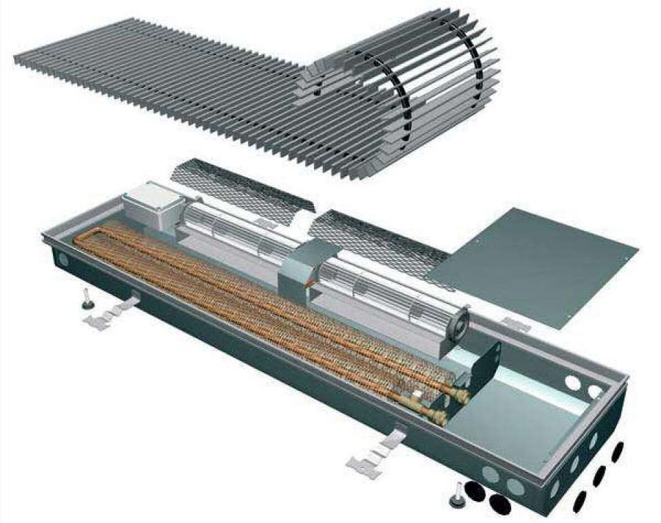 Ventiloconvectoare de pardoseala incalzire - flt 20-09 2800 mm