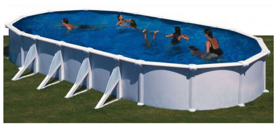 Piscina supraterana dream pool ovala alba 9,15 x 4,70 x 1.32 m