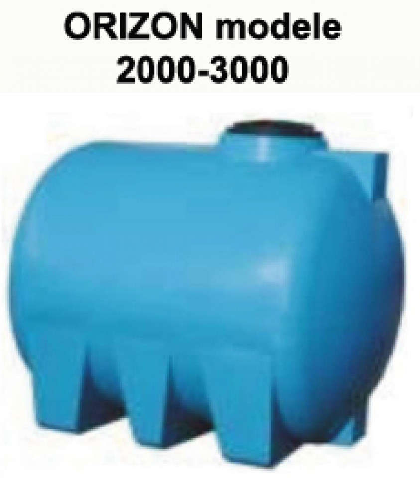 REZERVOARE APA PLASTIC ORIZONTALE seria ORIZON - Modele 2000-3000