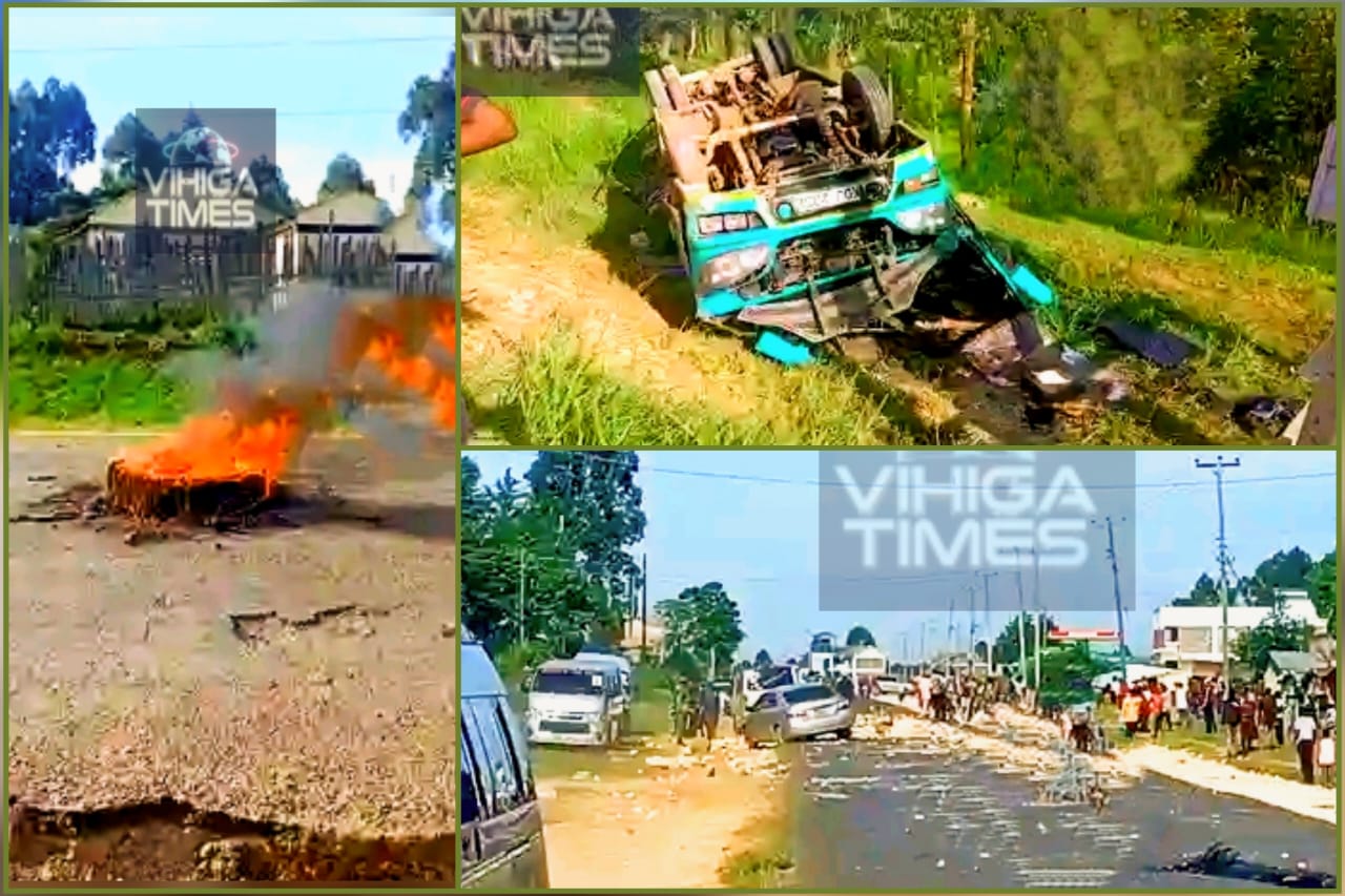Protests on Kapsabet–Chavakali road in Nandi County after fatal night accident