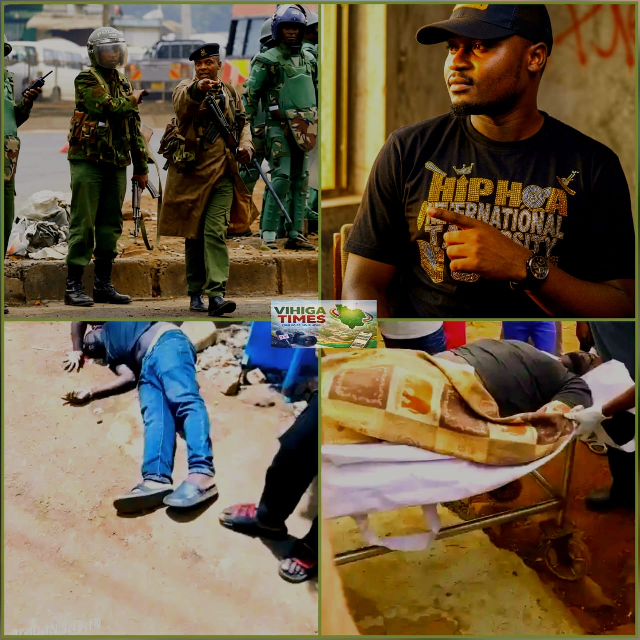 Luanda town in Vihiga County where police confrontation with boda boda riders left two dead