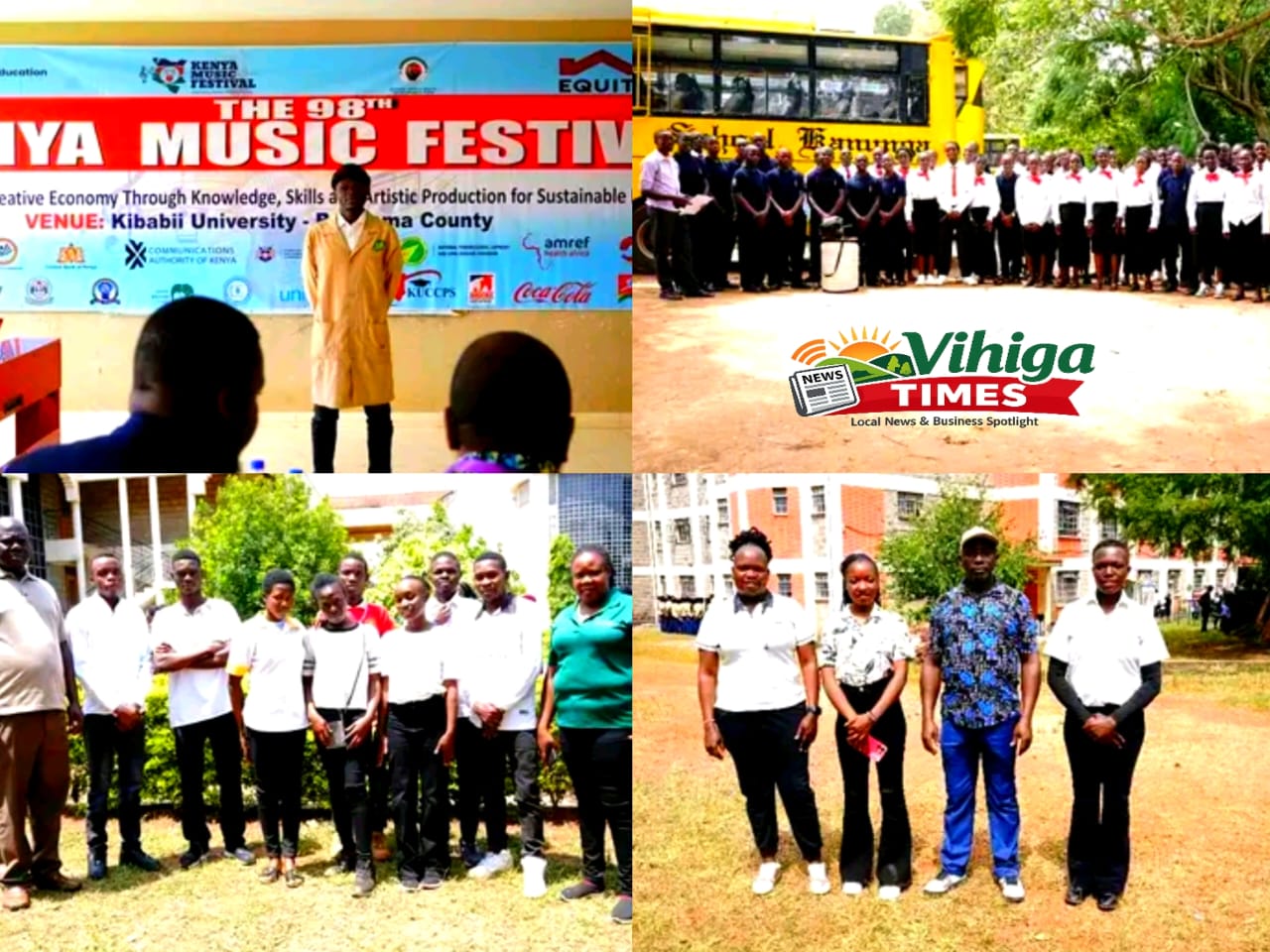 Vihiga VTC students performing at the 98th Kenya National Music Festival at Kibabii University