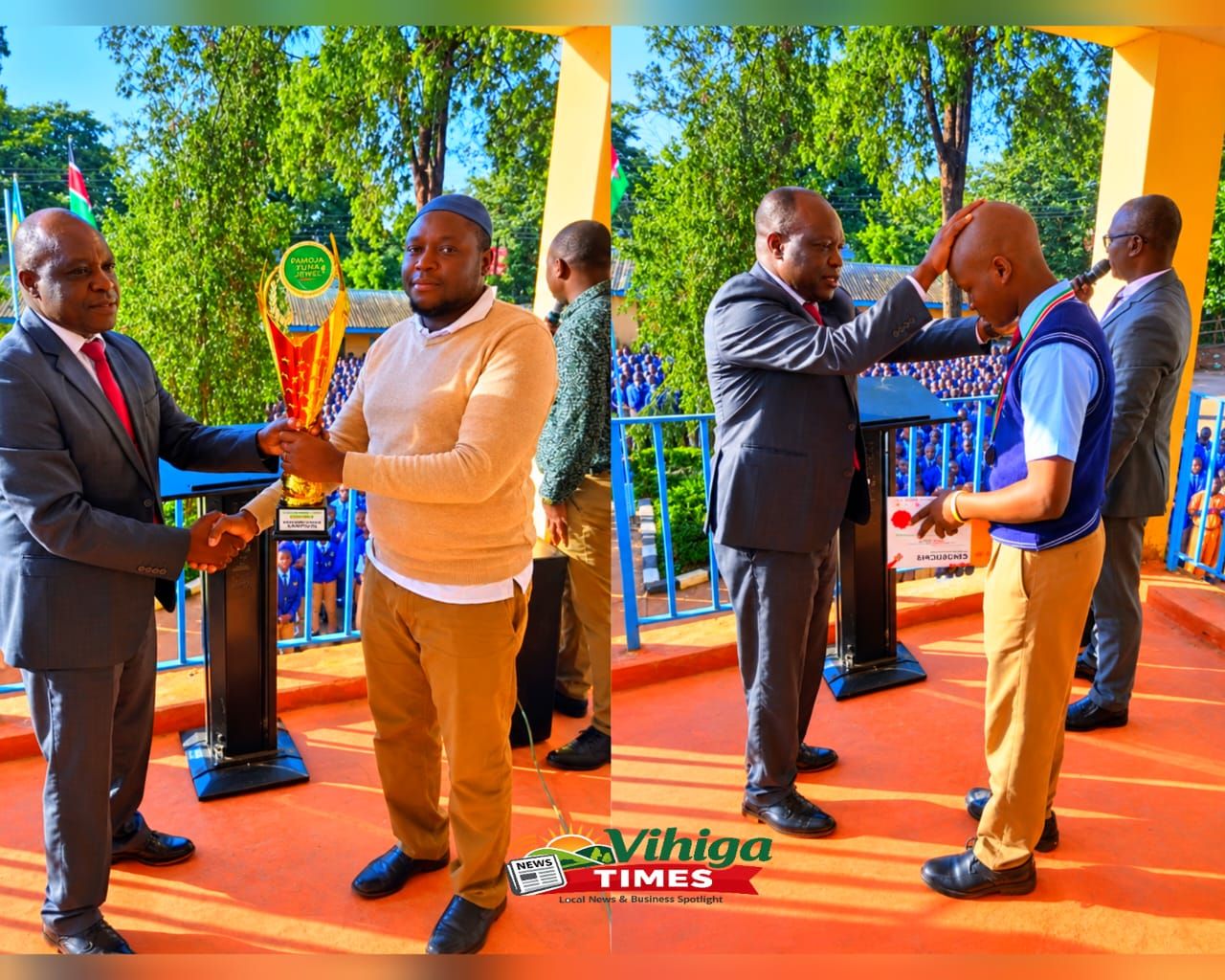 Vihiga Friends High School second term awards ceremony 2026 - students recognized for academic and co-curricular excellence including choir, Young Scientists Kenya and football team