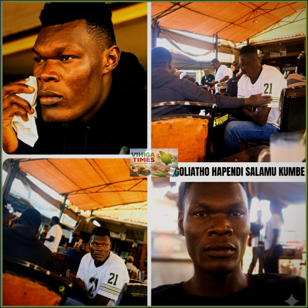 Gen Z Goliath Bradley, popular Kenyan influencer involved in a tense confrontation with a fan at a Nairobi pub