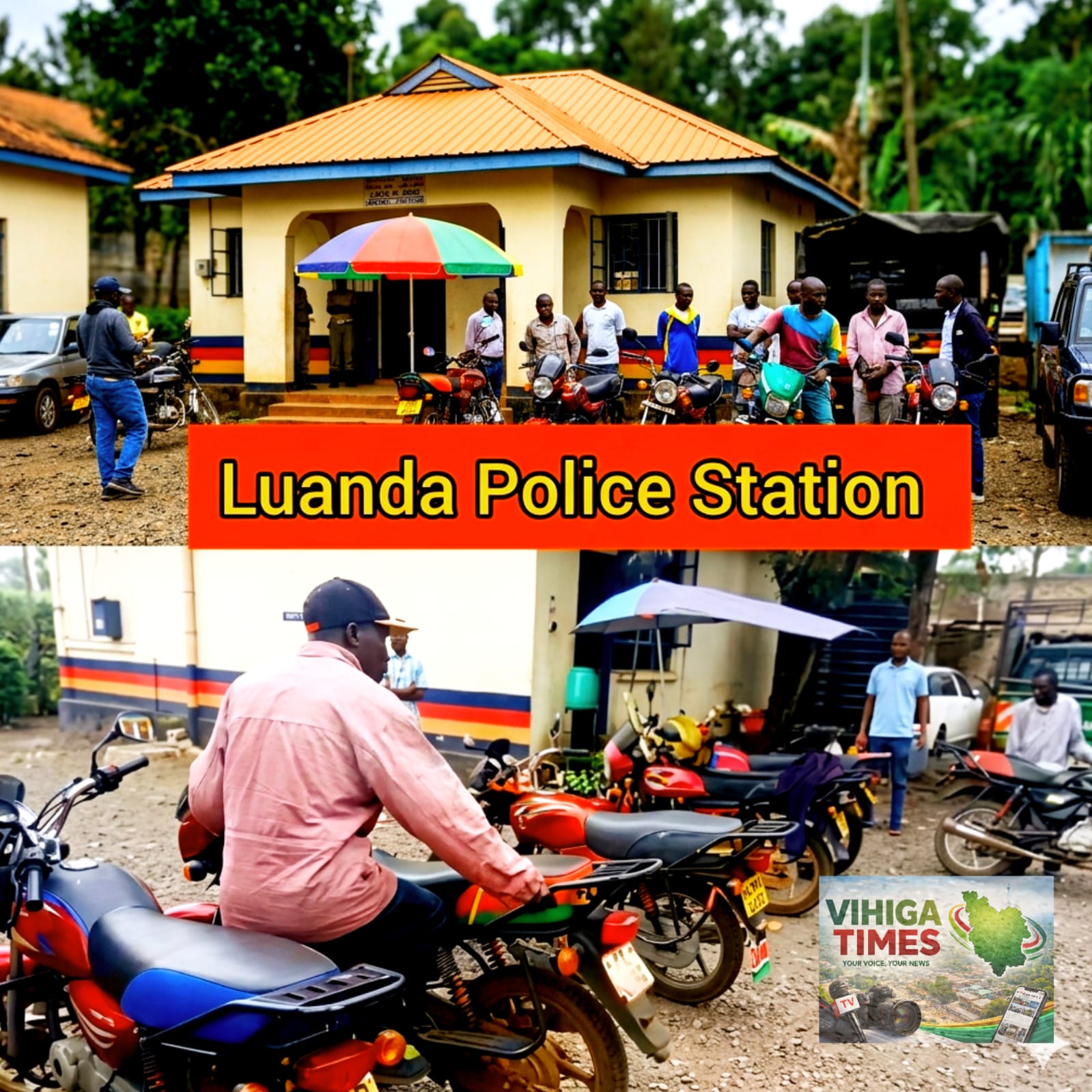 Police in Luanda conducting a motorbike crackdown operation