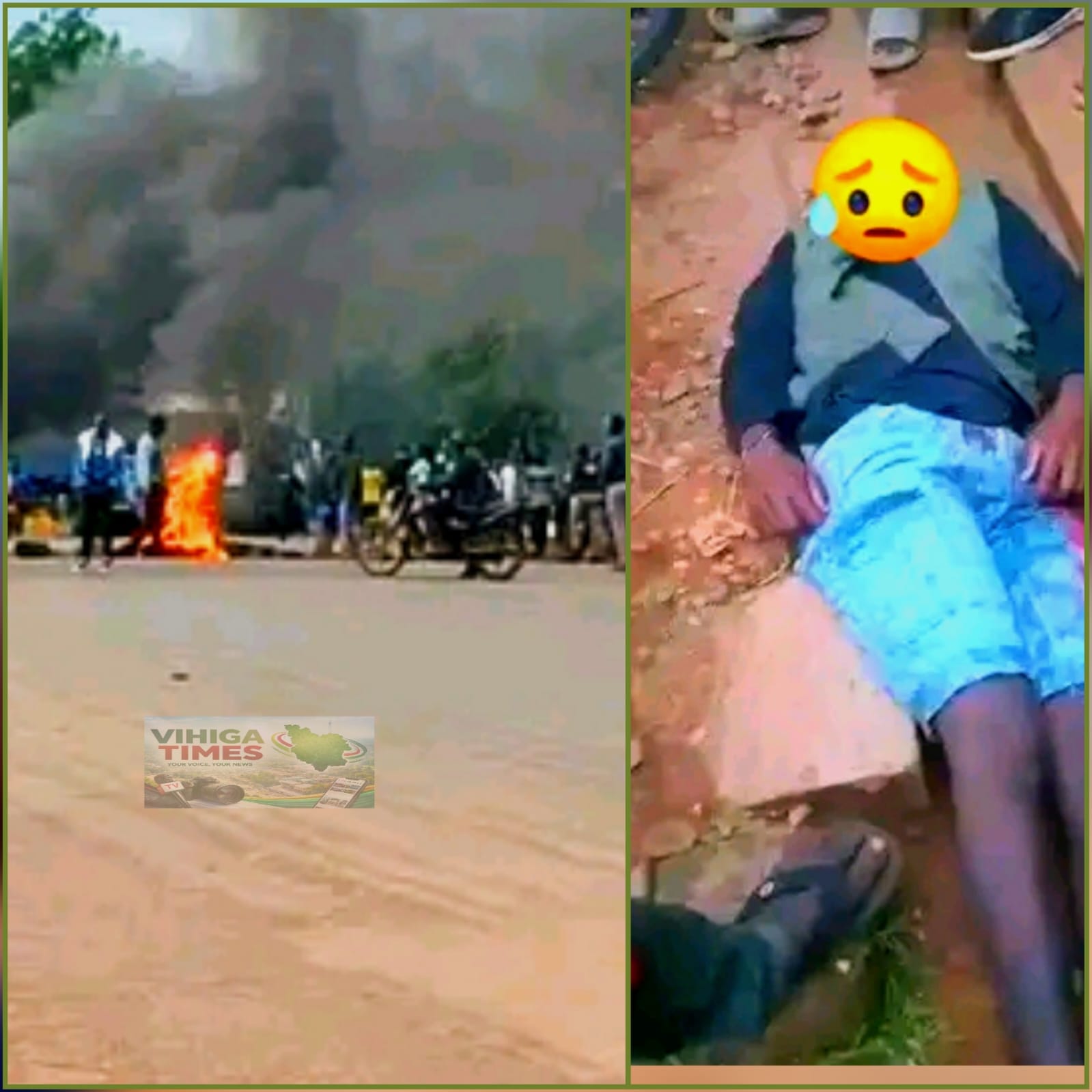 Protests erupt in Luanda town as bodaboda riders clash with police following a rider's death