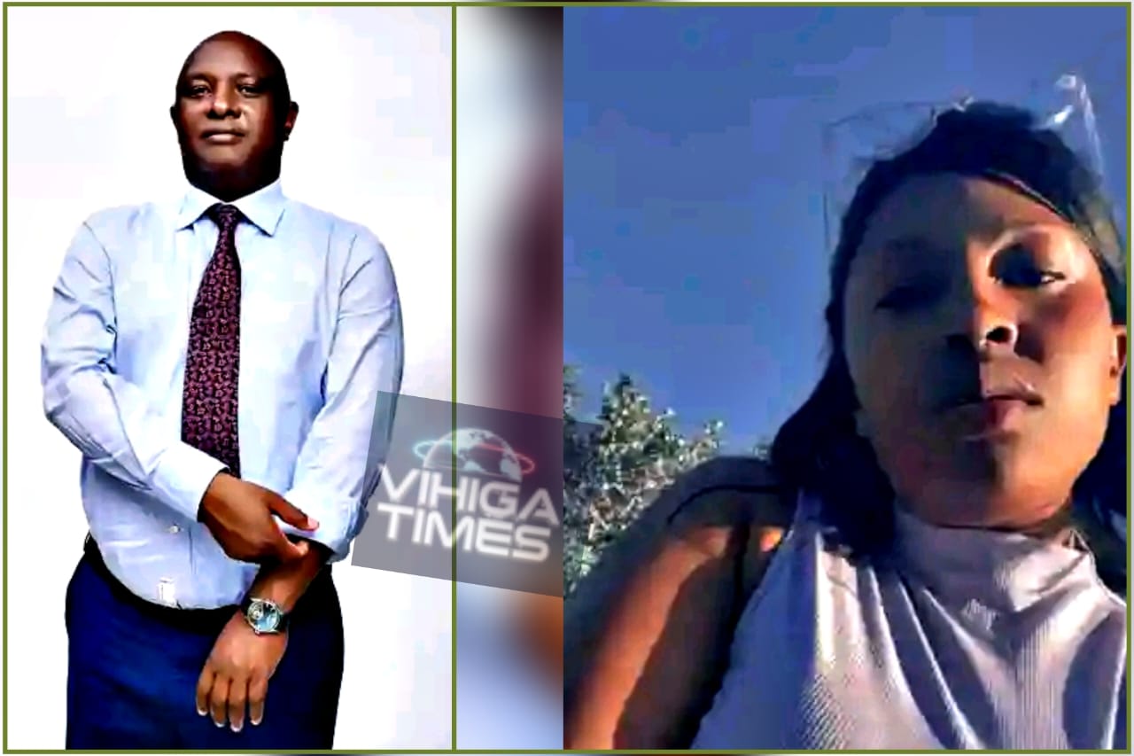 Senator Godfrey Osotsi with Jennifer his staff member during Kisumu visit