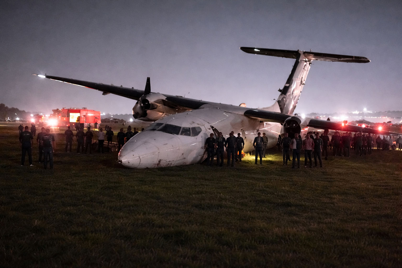 Emergency services respond to plane crash-landing at Wilson Airport
