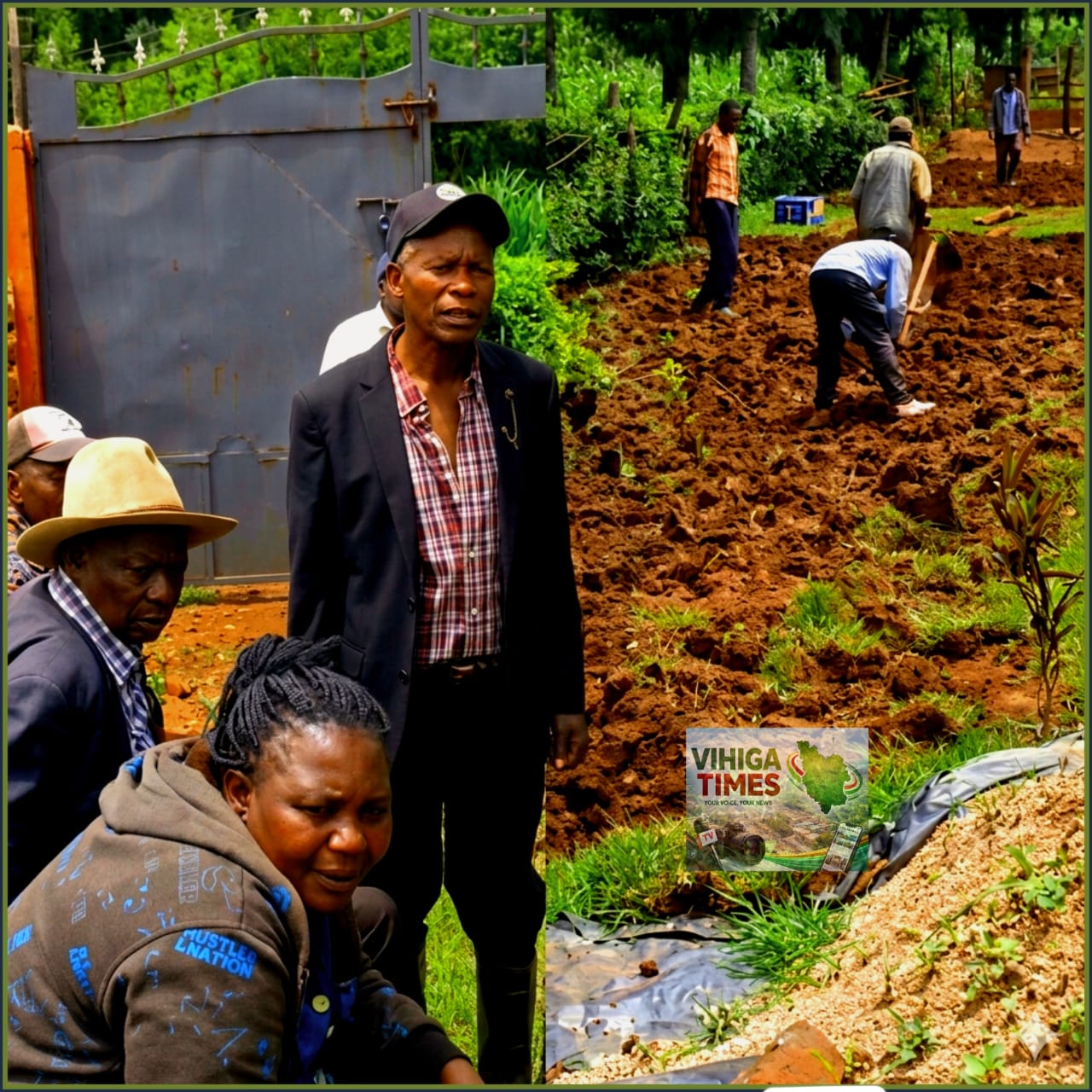 Disputed land and blocked access road in Kisii where an uncle turned a family road into farmland to stop his nephew's construction