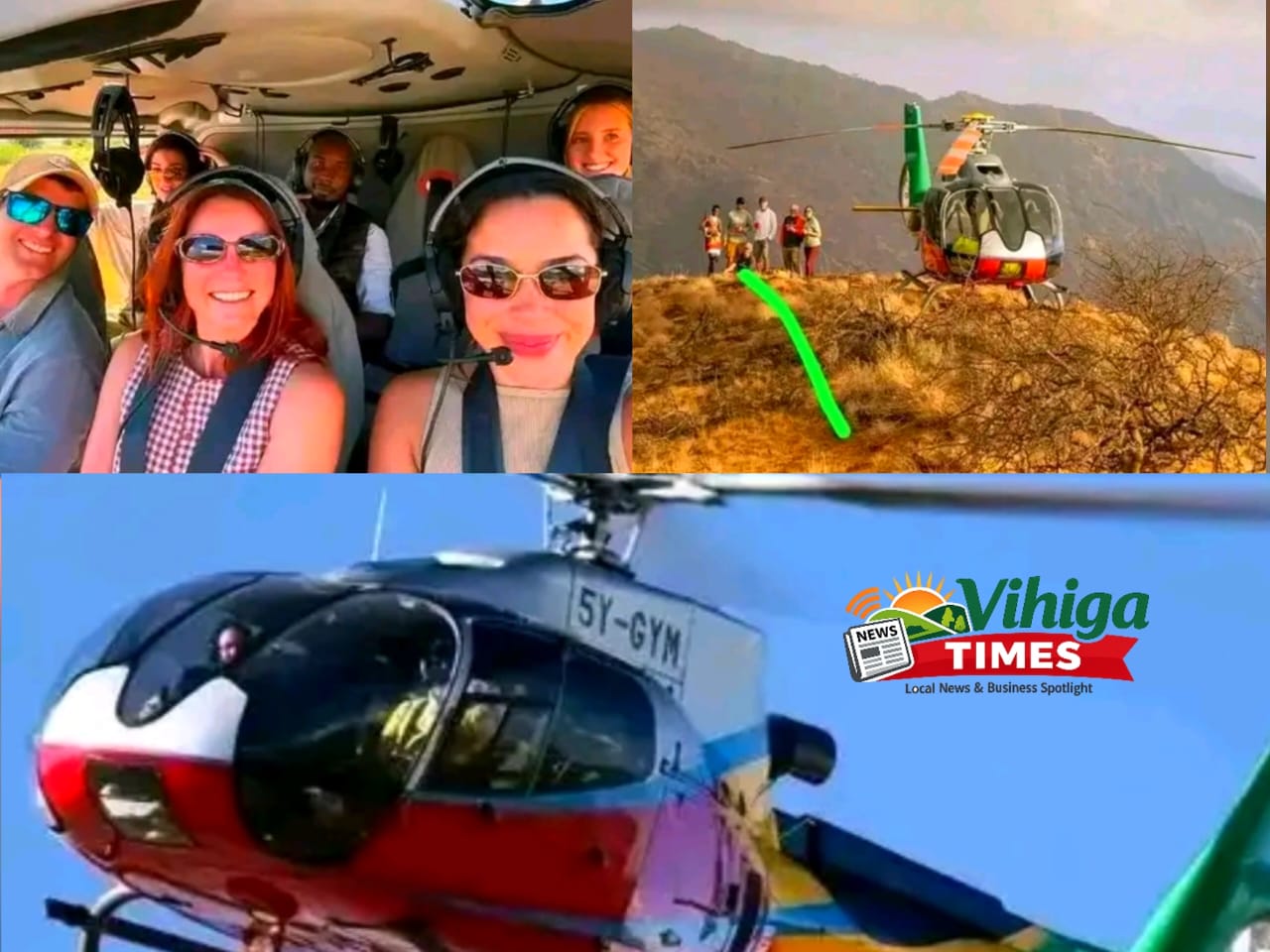 Recovery operations near Mount Ololokwe after helicopter crash in Samburu