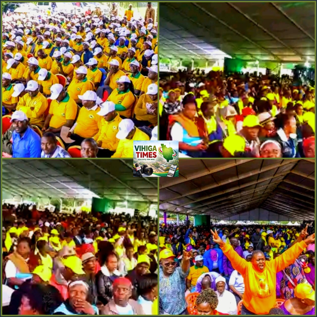 UDA supporters at Labour Day celebration at Chavakali High School in Vihiga County
