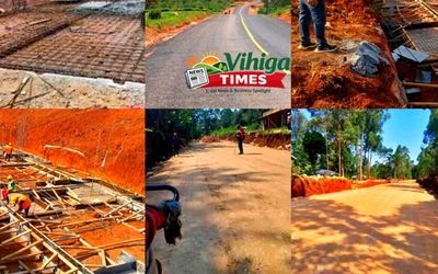 Road construction site