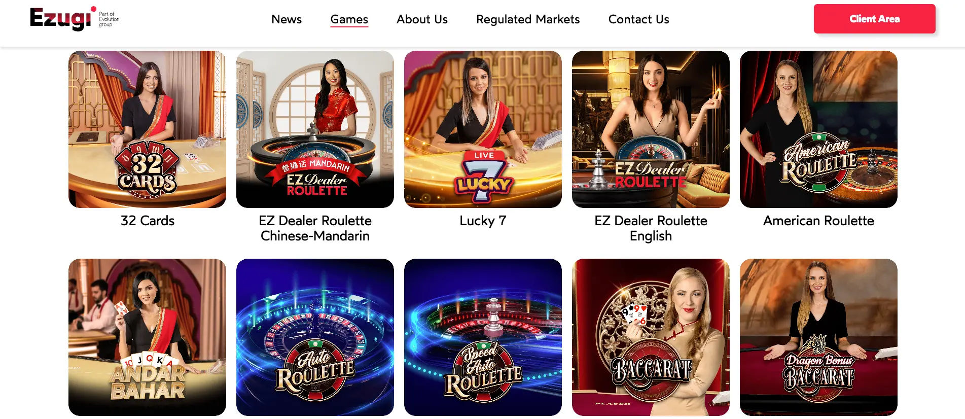 Ezugi live dealer casino platform provider with real time streaming games