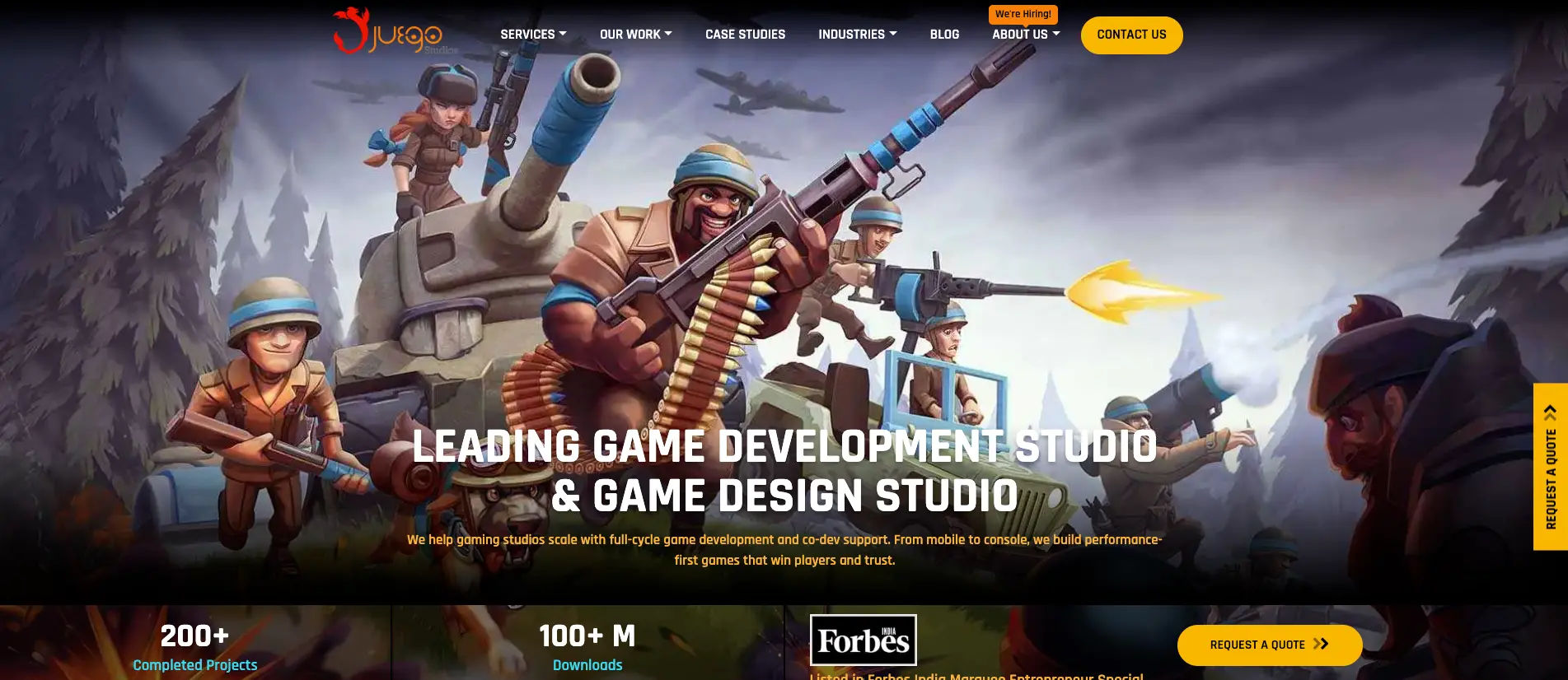 JUEGO Studios game development company offering mobile console and AR VR solutions